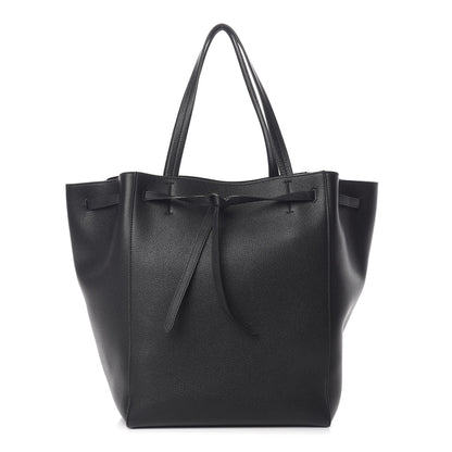 Celine Soft Grained Calfskin Medium Belt Cabas Phantom Black 1 of 13