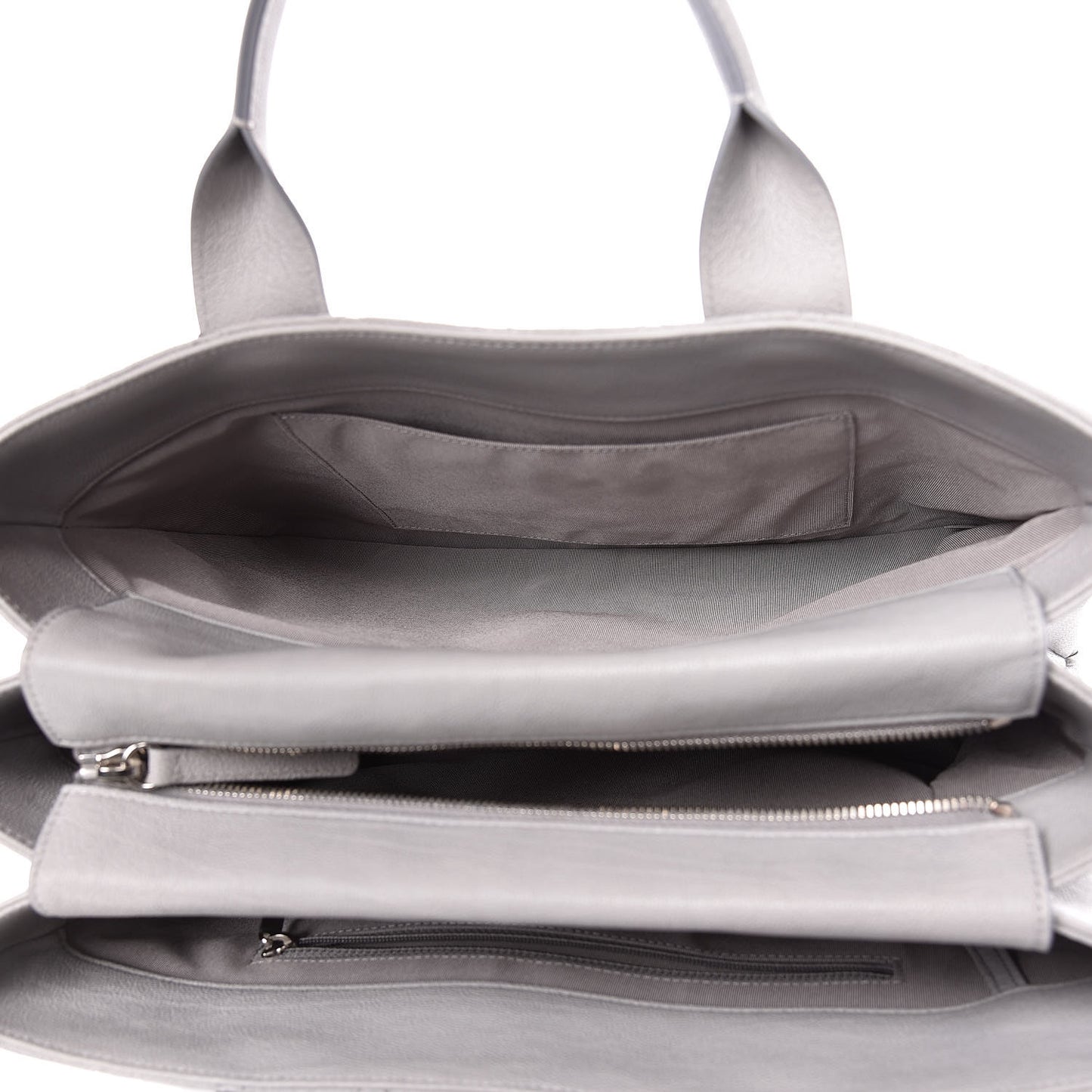 Caviar Quilted Large Urban Companion Top Handle Shopping Tote Grey