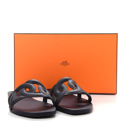 Hermes Rubber Aloha Sandals 36 Black 11 of 11