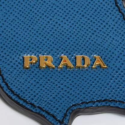 Prada Saffiano Flower Keychain Blue 4 of 6