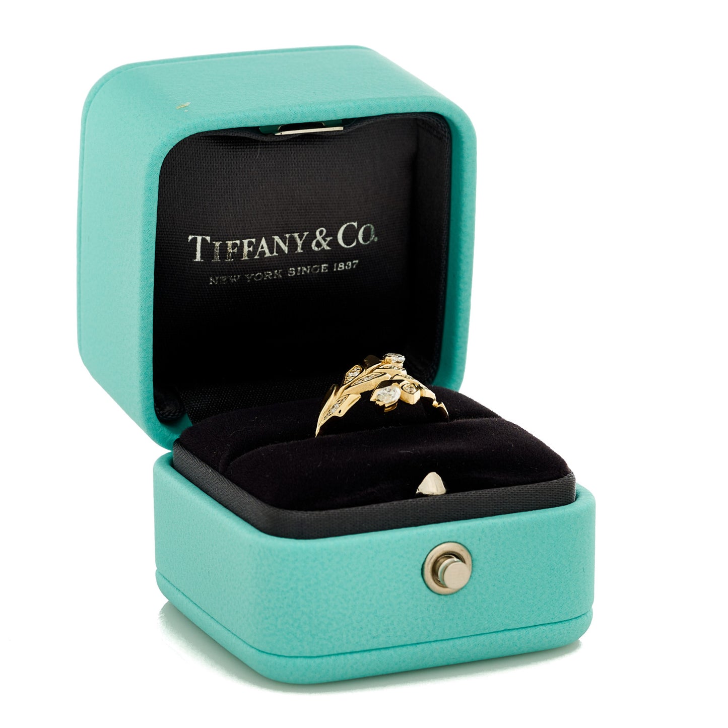 18K Yellow Gold Diamond Victoria Vine Bypass Ring 49 5