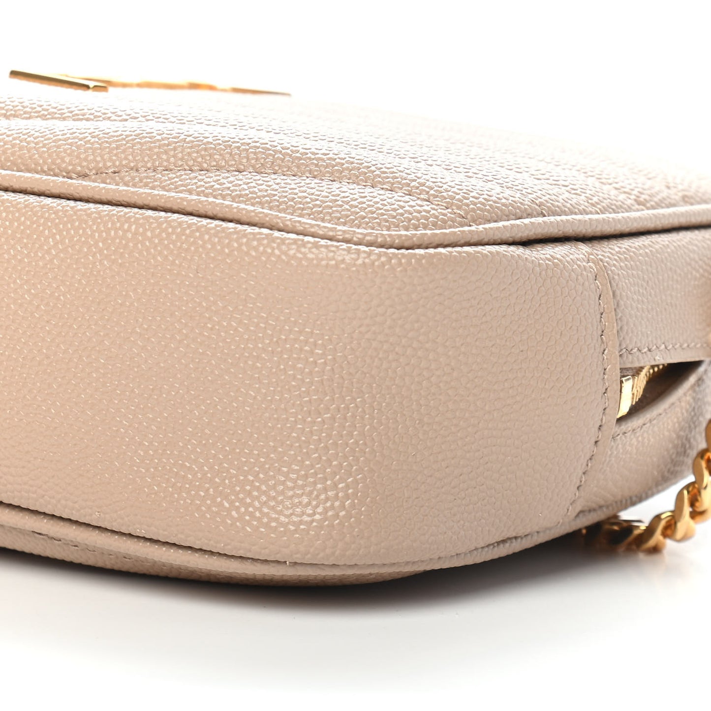 Grain De Poudre Matelasse Monogram Mini Lou Camera Bag Dark Beige