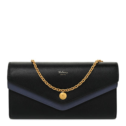 Mulberry Grained Calfskin Multiflap Chain Wallet Black 1 of 13