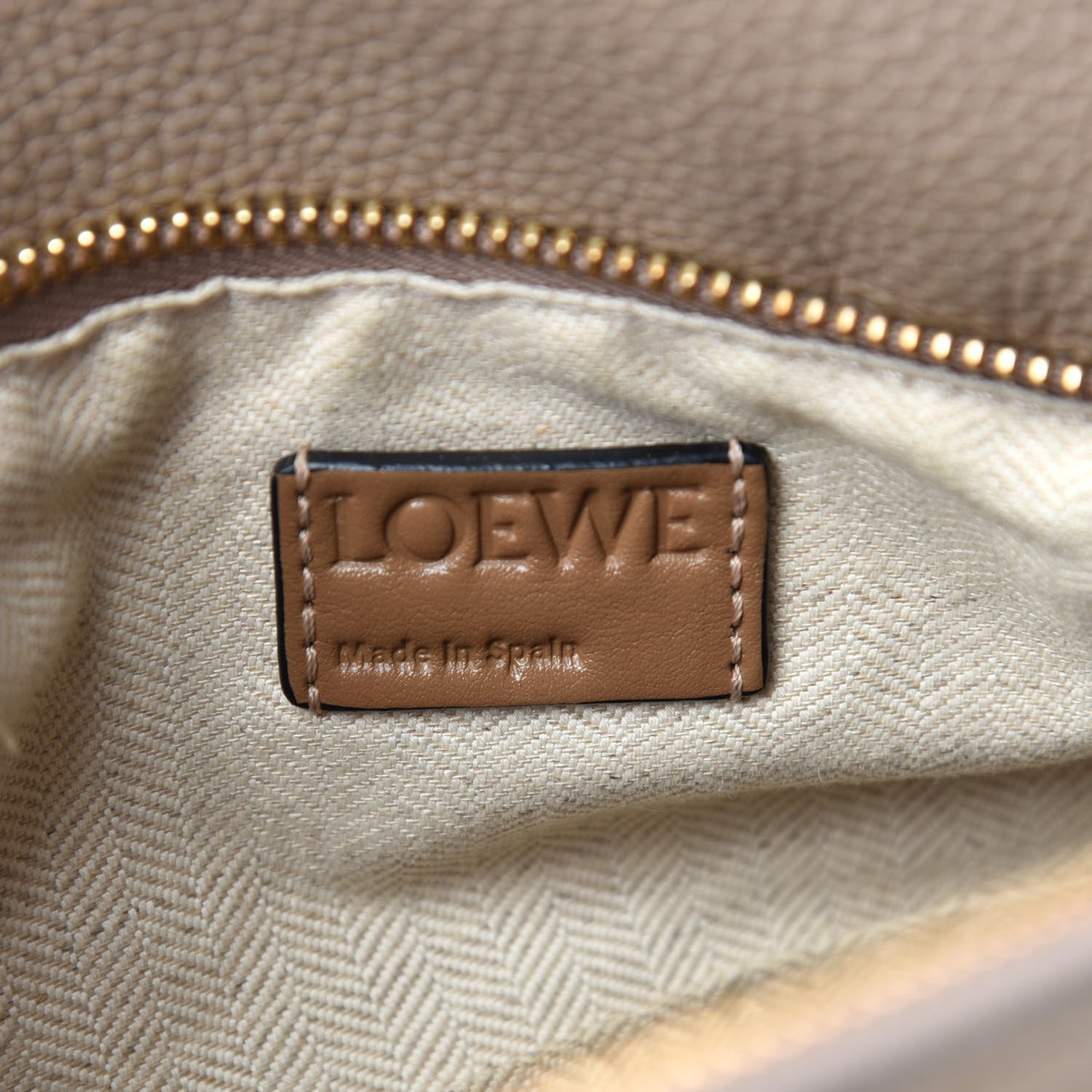 Grained Calfskin Small Puzzle Bag Sand Mink