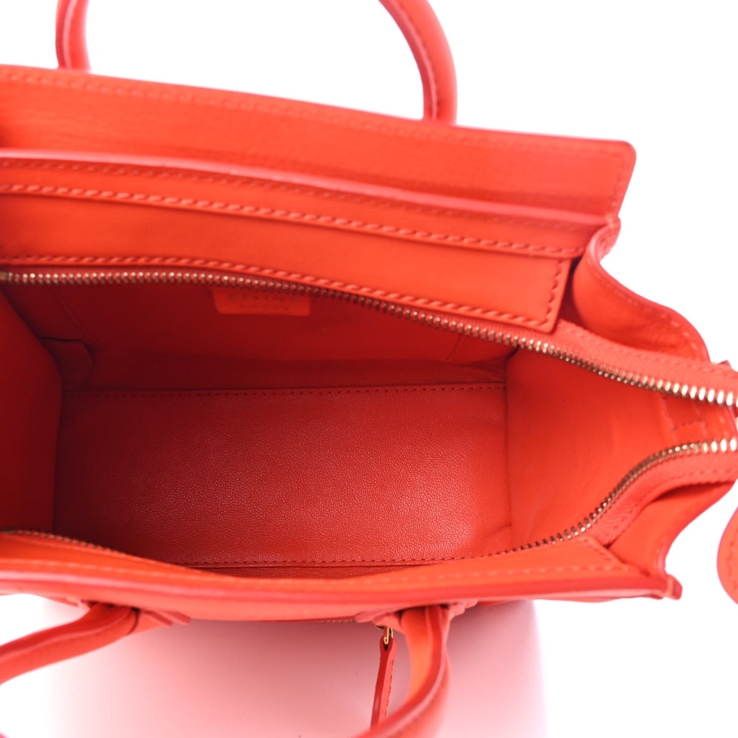Smooth Calfskin Nano Luggage Vermillion