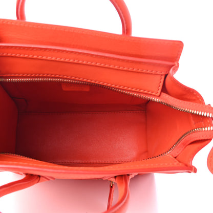 Celine Smooth Calfskin Nano Luggage Vermillion 4 of 4