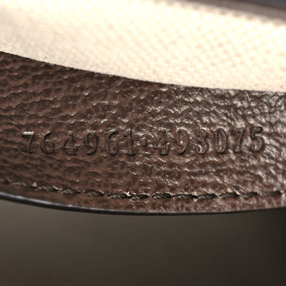 Gucci GG Supreme Monogram Textured Dollar Calfskin Web Mini Ophidia Envelope Shoulder Bag Beige Ebony 7 of 11