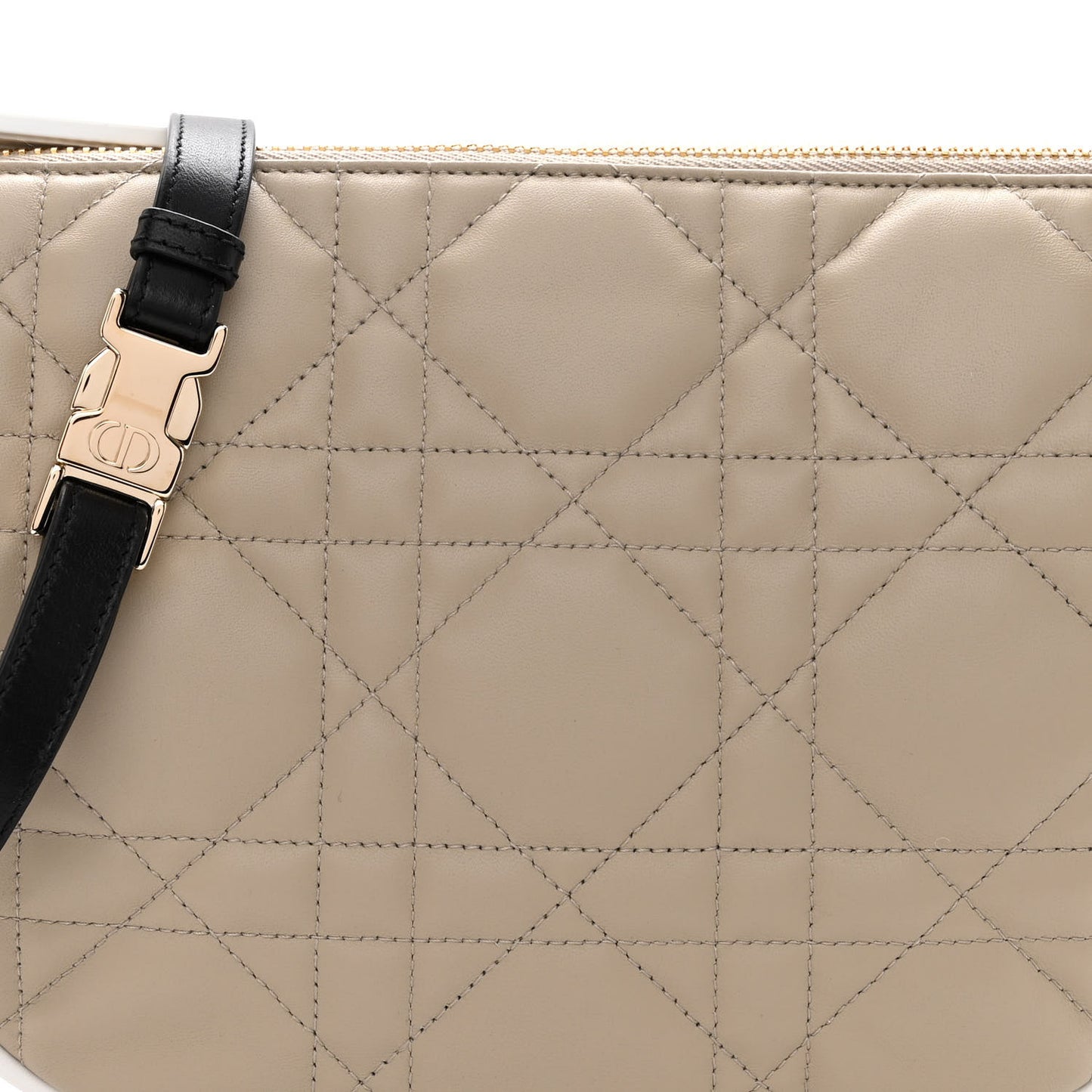 Lambskin Cannage Medium Dior Vibe Hobo Bag Beige