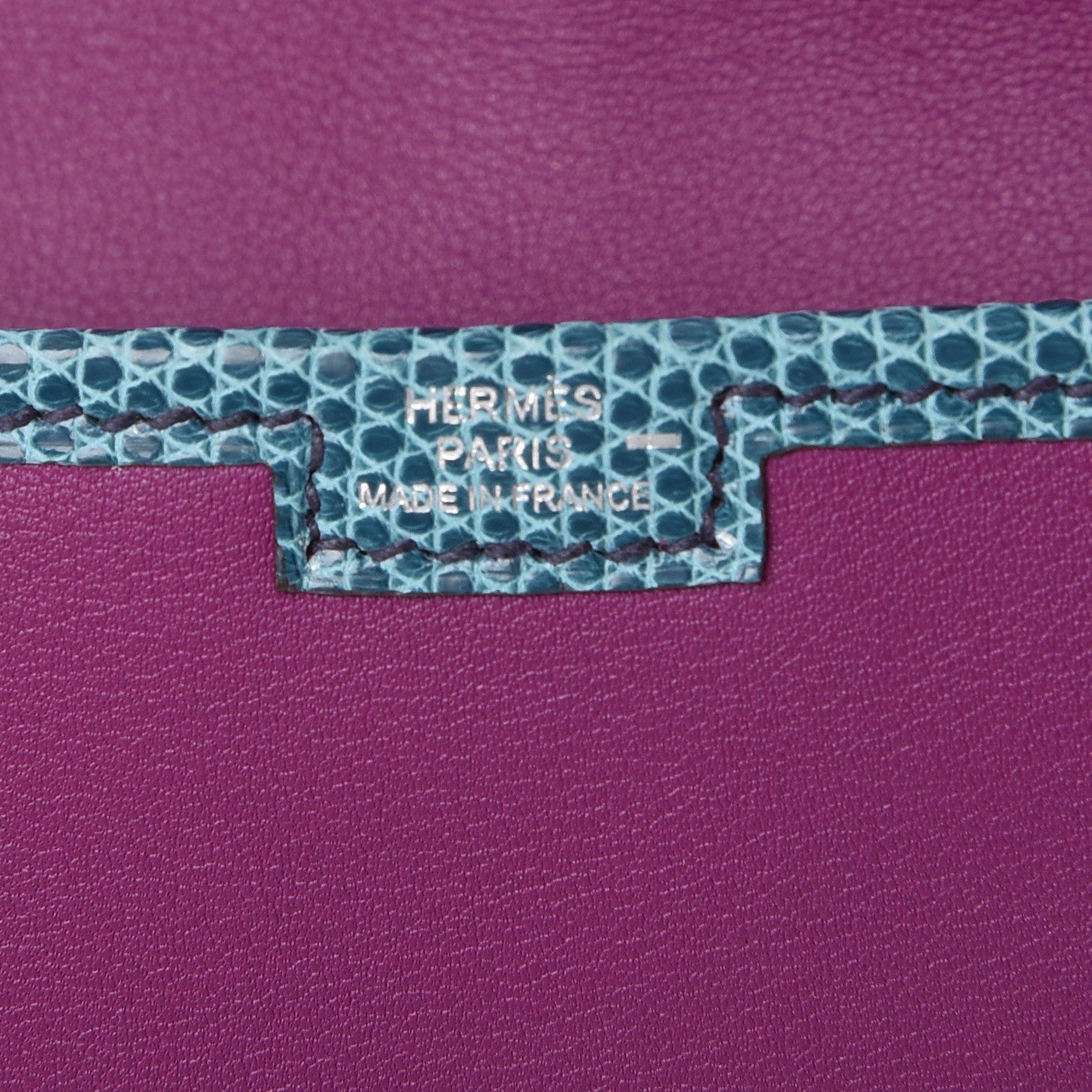 Hermes Swift Lizard Niloticus Jige Duo Anemone Bleu Petrole 9 of 11