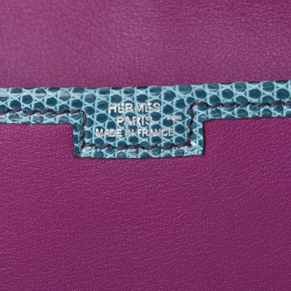Hermes Swift Lizard Niloticus Jige Duo Anemone Bleu Petrole 9 of 11