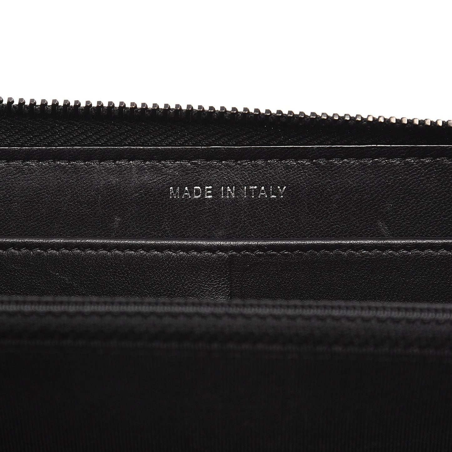 Lambskin Chevron Quilted Zip Around Wallet So Black