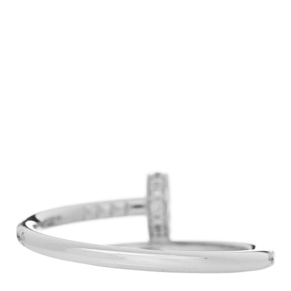 Cartier 18K White Gold Diamond Juste Un Clou Paved Ring 54 7 3 of 5