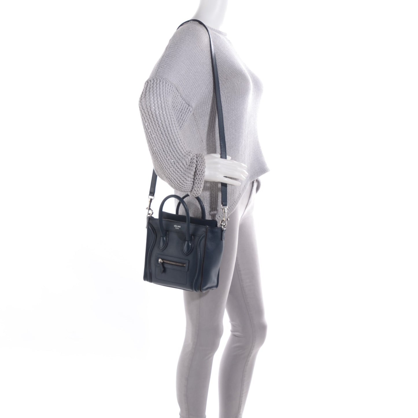 Drummed Calfskin Nano Luggage Orage