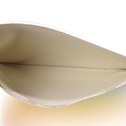 Celine Lambskin Bi-Color Solo Clutch Pouch White 5 of 10