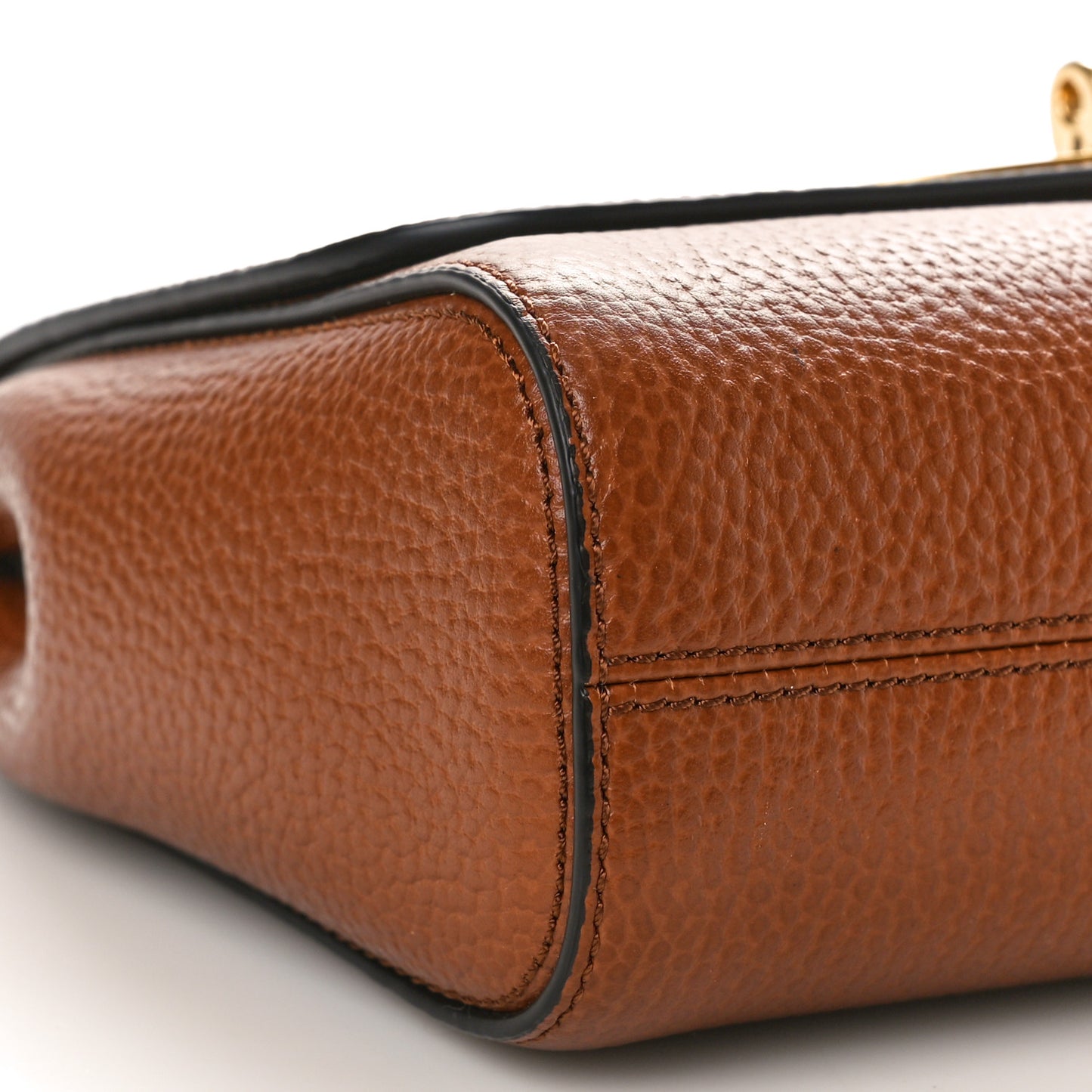 Small Classic Grain Calfskin Medium Lily Flap Oak