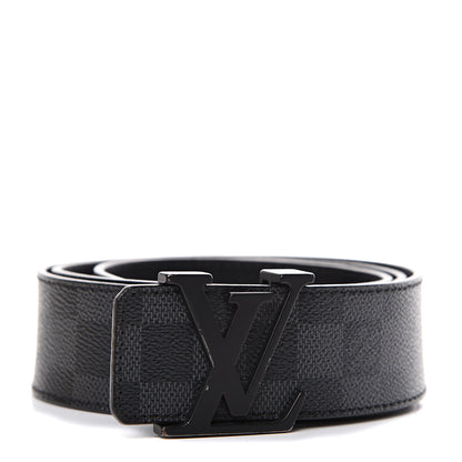 Louis Vuitton Damier Graphite 40mm LV Initiales Belt 90 36 1 of 11