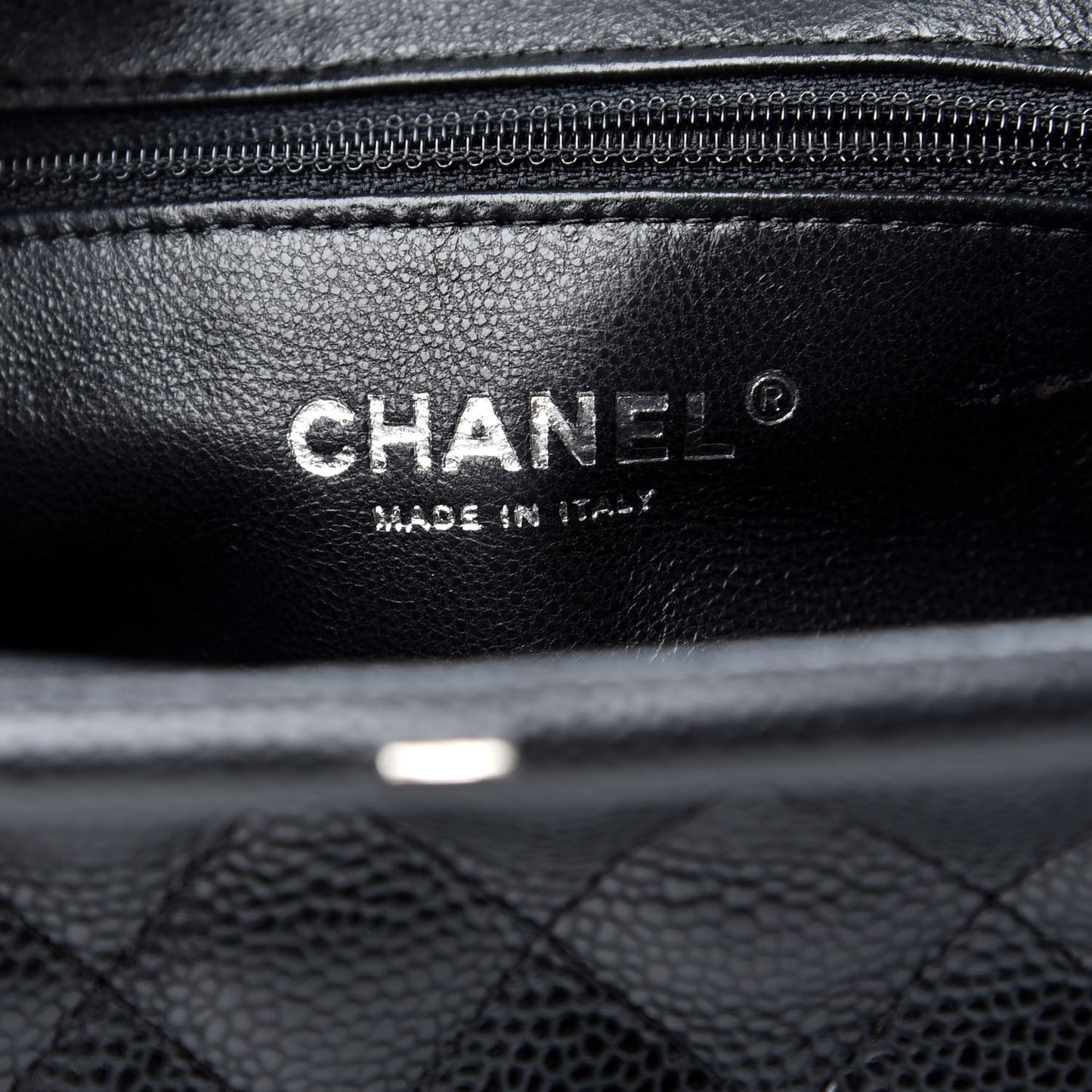 Caviar Quilted Timeless Clutch Black