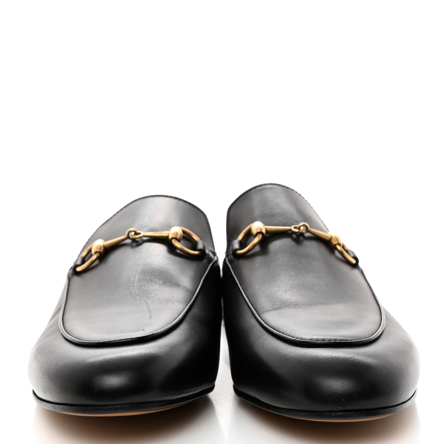 Gucci Calfskin Womens Princetown Slippers 38.5 Black 2 of 8