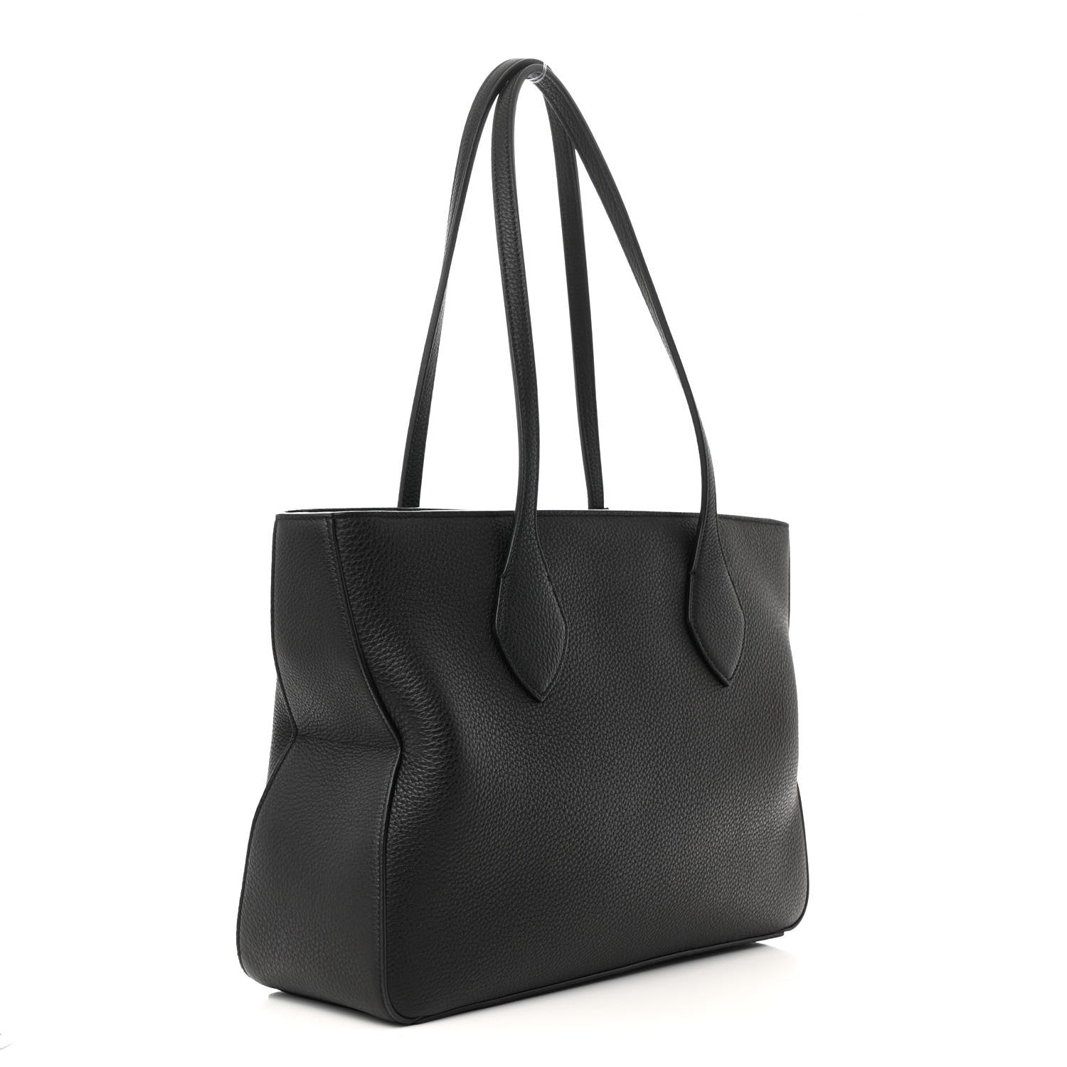 Salvatore Ferragamo Grained Calfskin Medium Star Tote Black 3 of 14