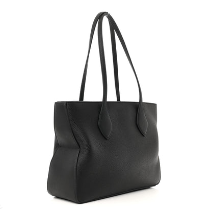 Salvatore Ferragamo Grained Calfskin Medium Star Tote Black 3 of 14