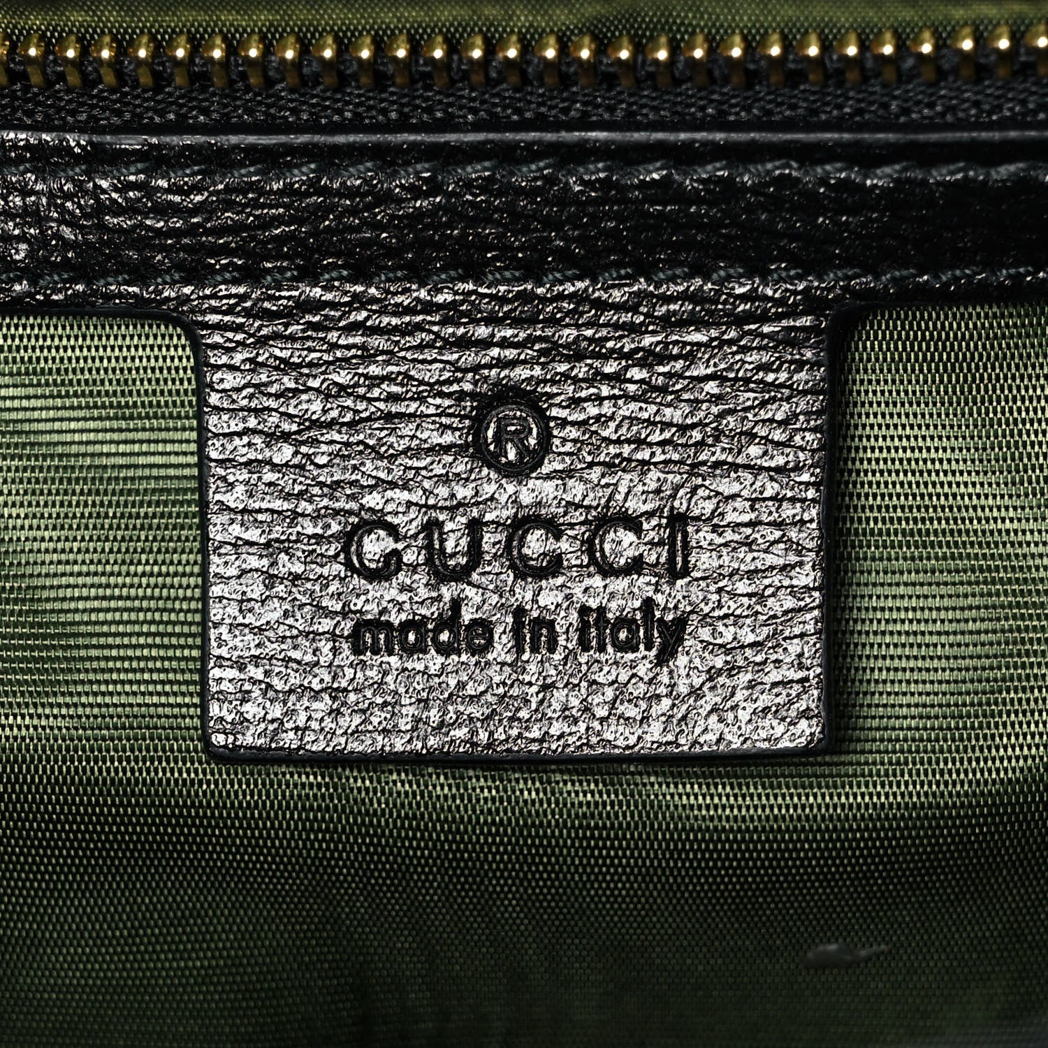 Gucci Textured Calfskin Medium Torchon GG Ring Shoulder Bag Black 6 of 10