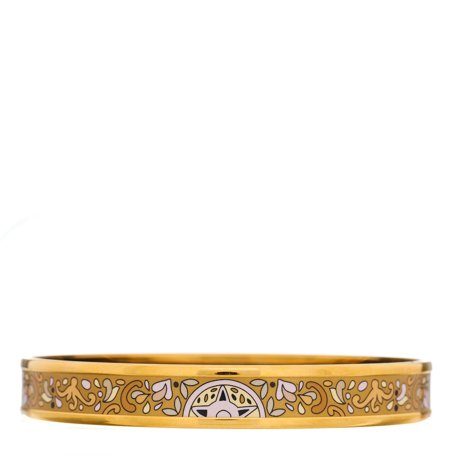 Hermes Enamel Printed Narrow Concours d'Etriers Bracelet 70 1 of 4