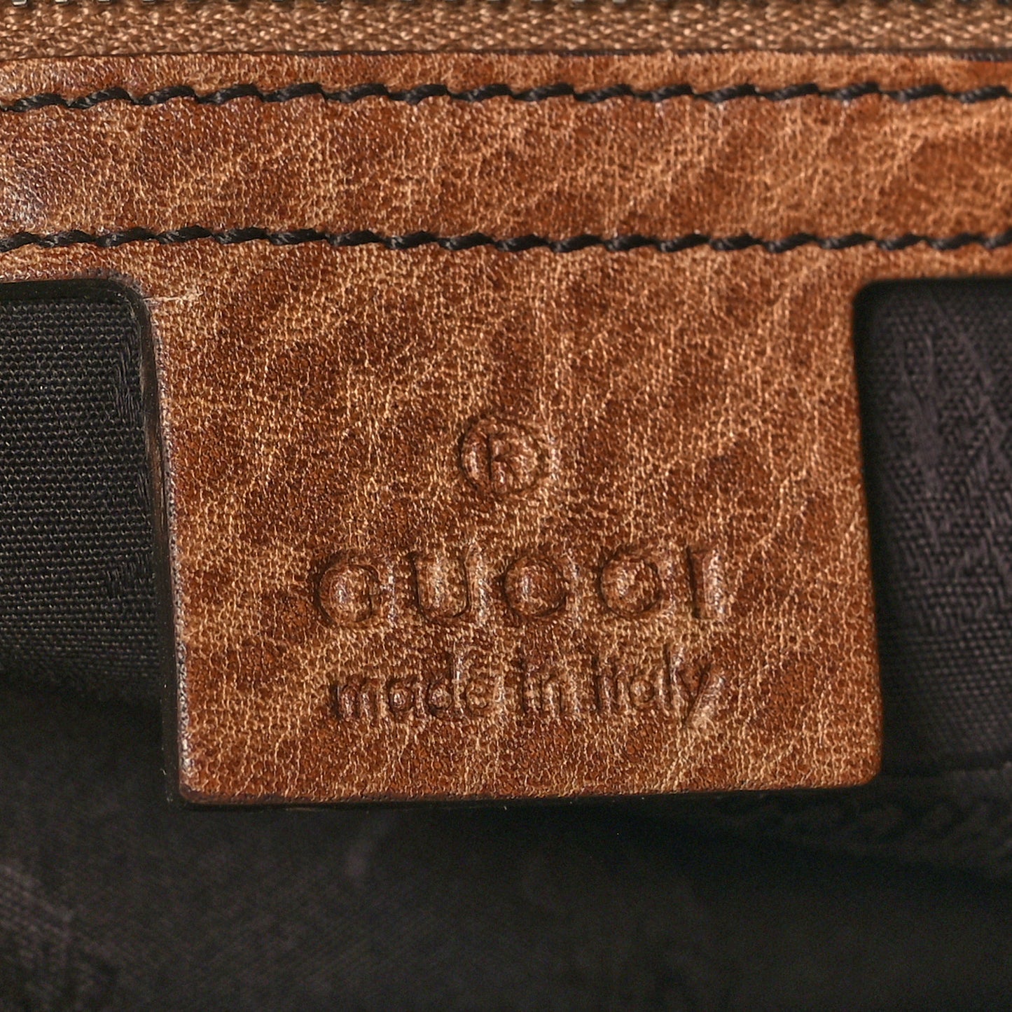Calfskin Medium Bamboo Bar Tote Bag Brown