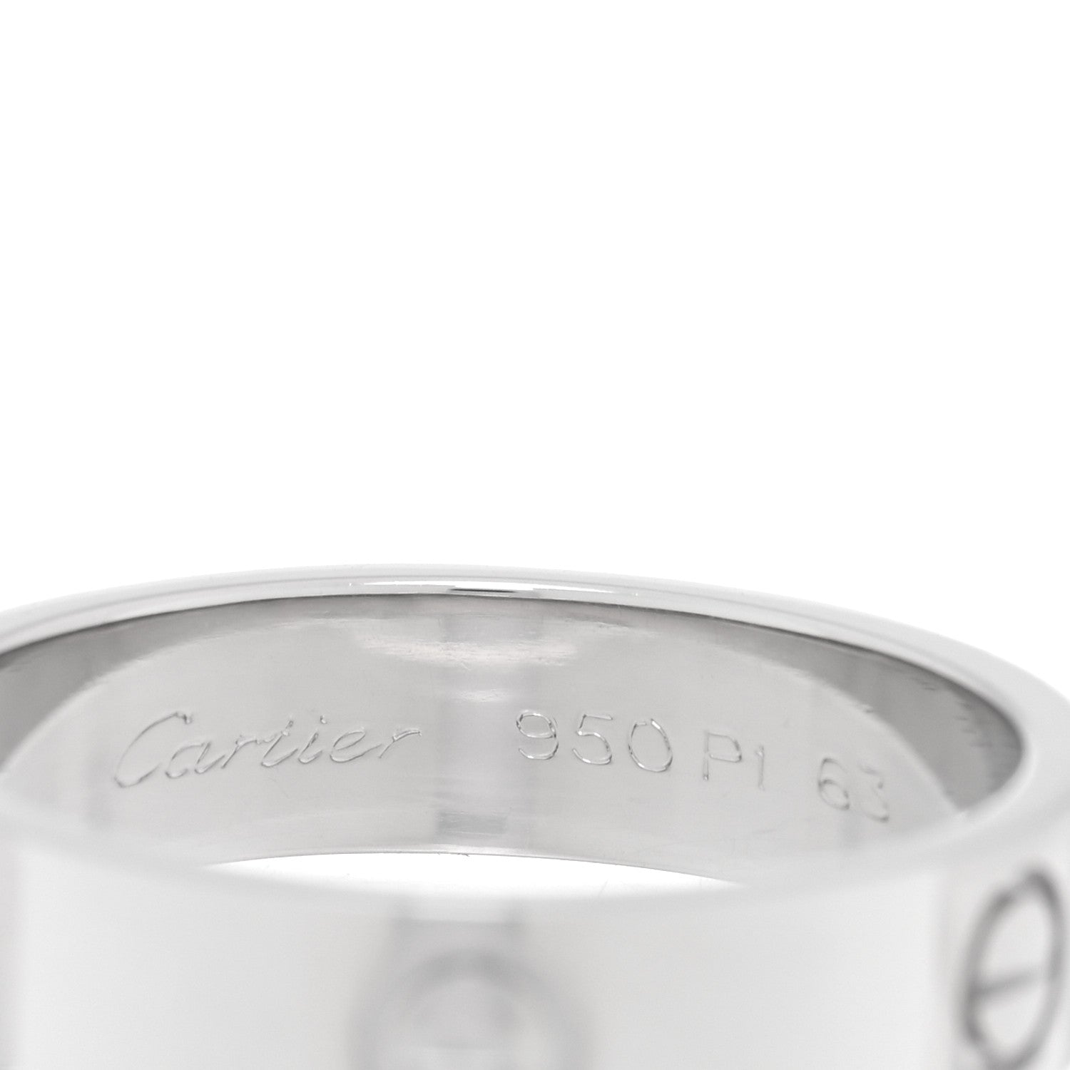 Cartier Platinum 5.5mm LOVE Ring 63 10.5 4 of 4