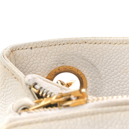 Chanel Caviar CC Shoulder Bag White 16 of 20