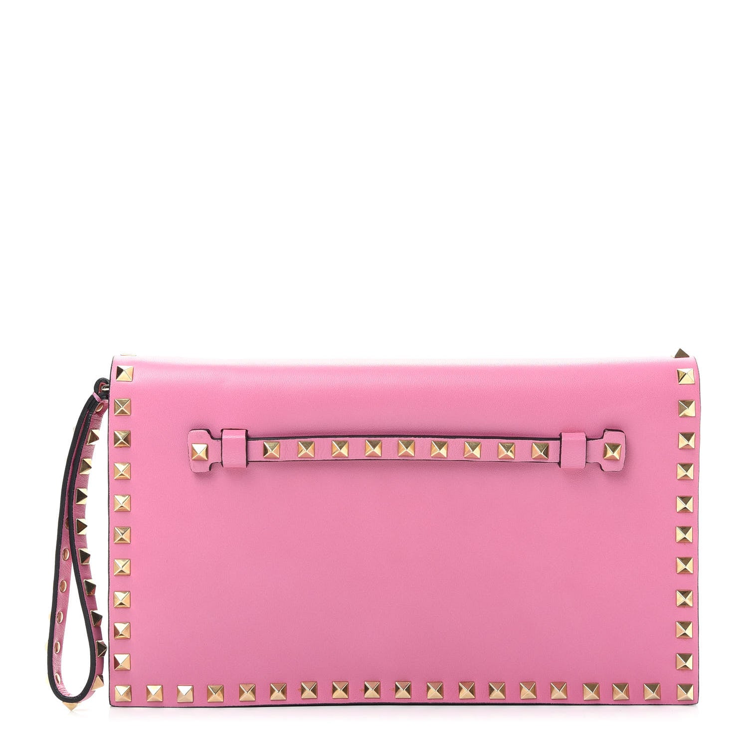 Valentino Garavani Nappa Rockstud Wristlet Clutch Ninphea 1 of 7
