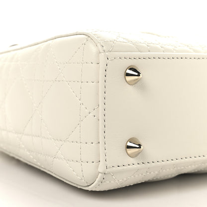 Christian Dior Lambskin Cannage Small My ABCDior Lady Dior White 9 of 10