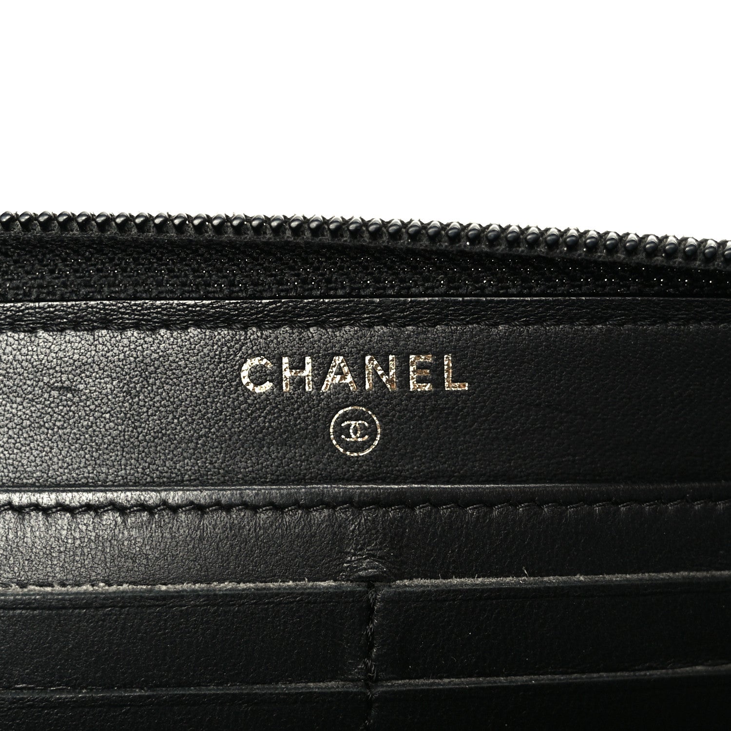 Chanel Lambskin Quilted Boy Long Zip Around Wallet Black 6 of 9