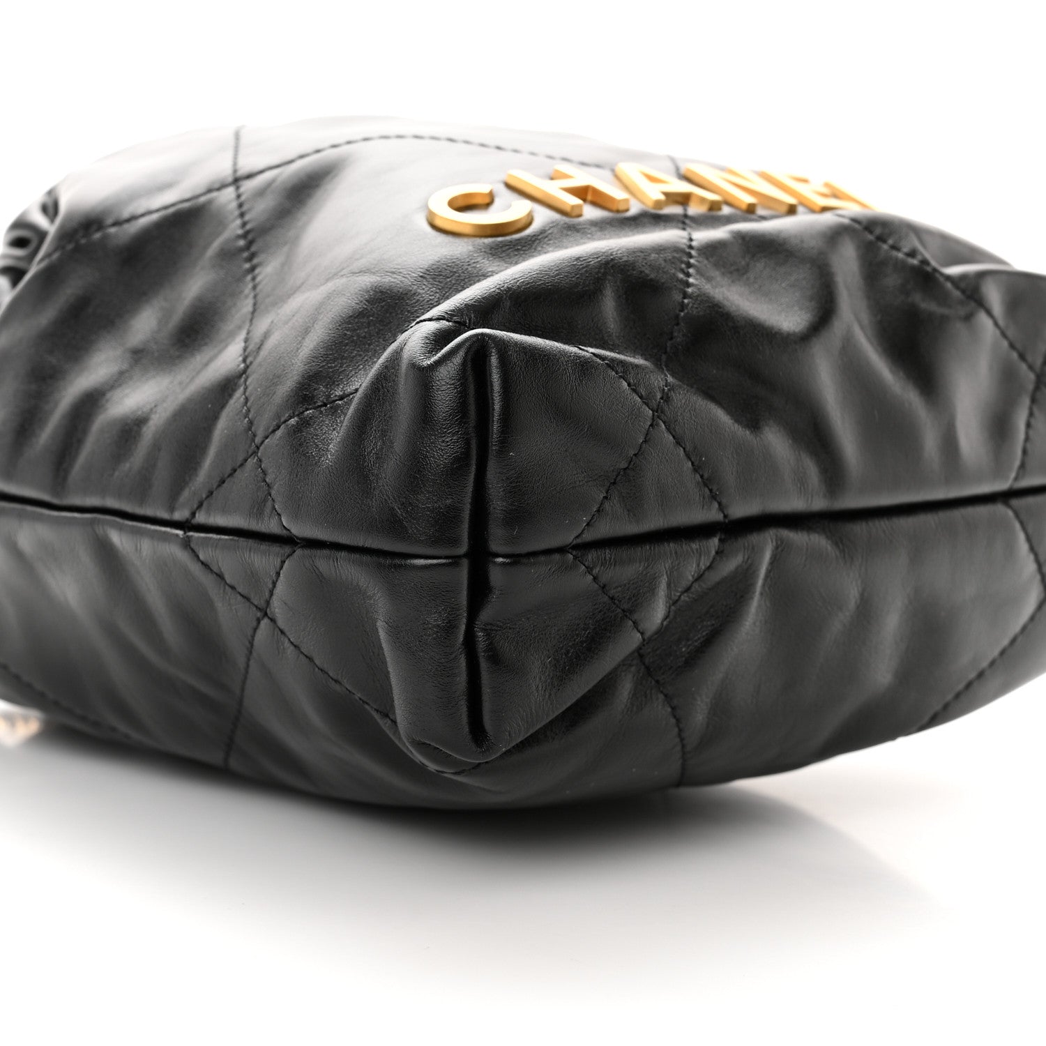 Chanel Shiny Calfskin Quilted Mini Chanel 22 Black 9 of 11