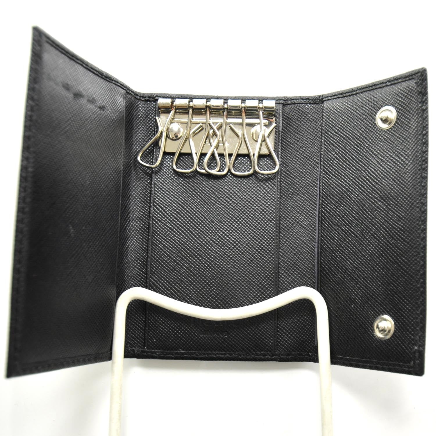 Prada Saffiano 6 Key Holder Nero 5 of 6