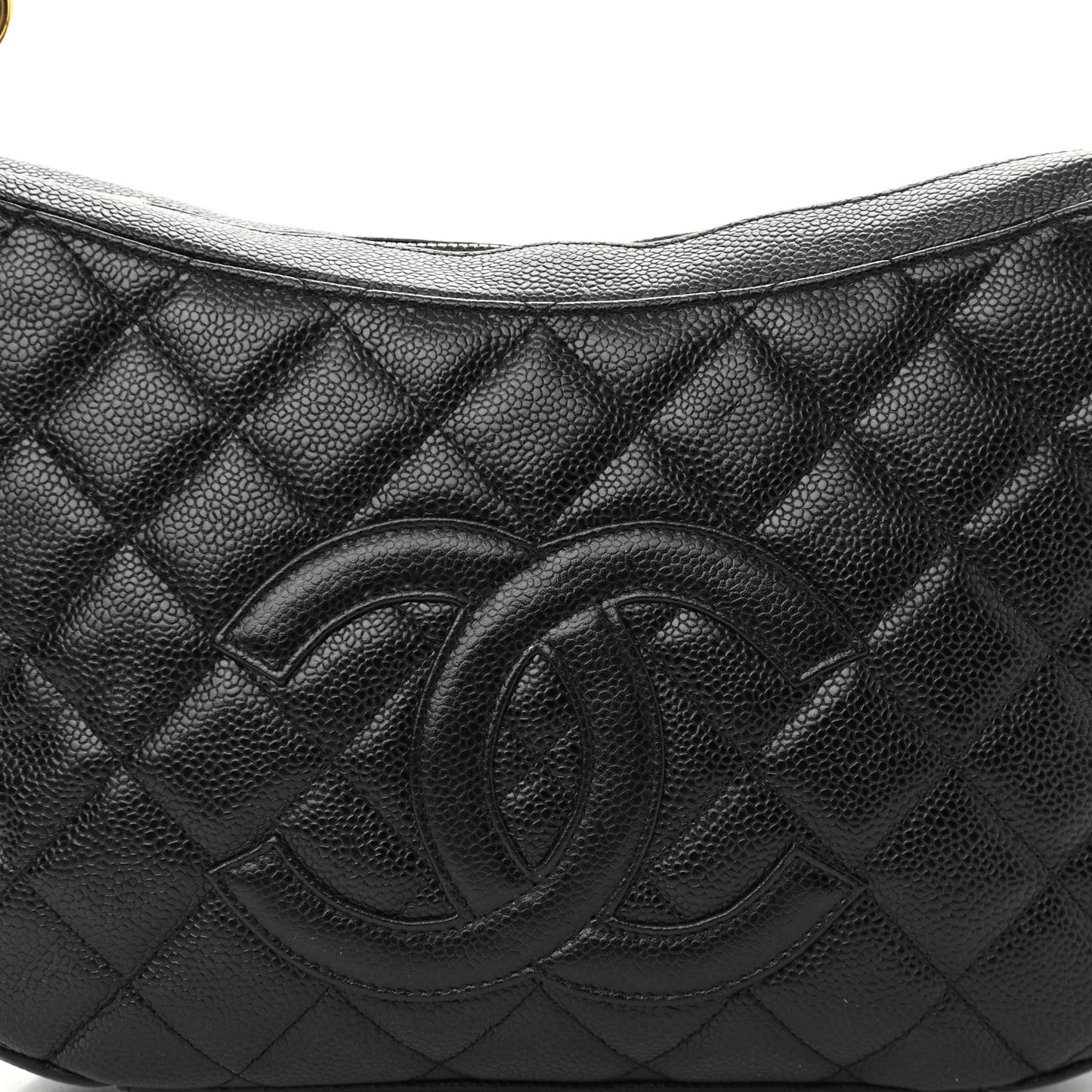 Caviar Quilted Timeless CC Shoulder Bag Black