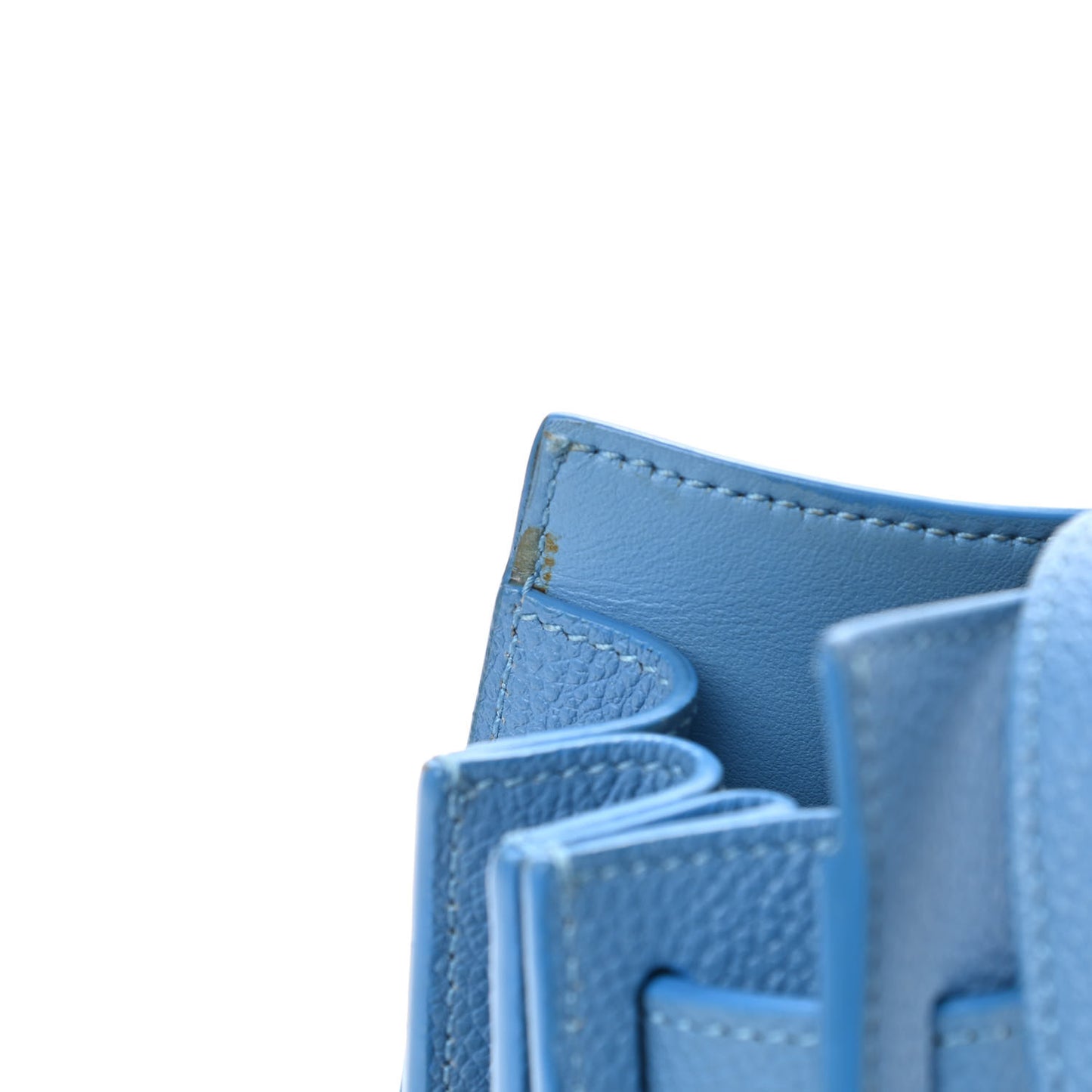 Grained Calfskin Baby Sac De Jour Blue Clair