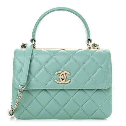 Chanel Lambskin Quilted Small Trendy CC Flap Dual Handle Bag Light Blue 1 of 13