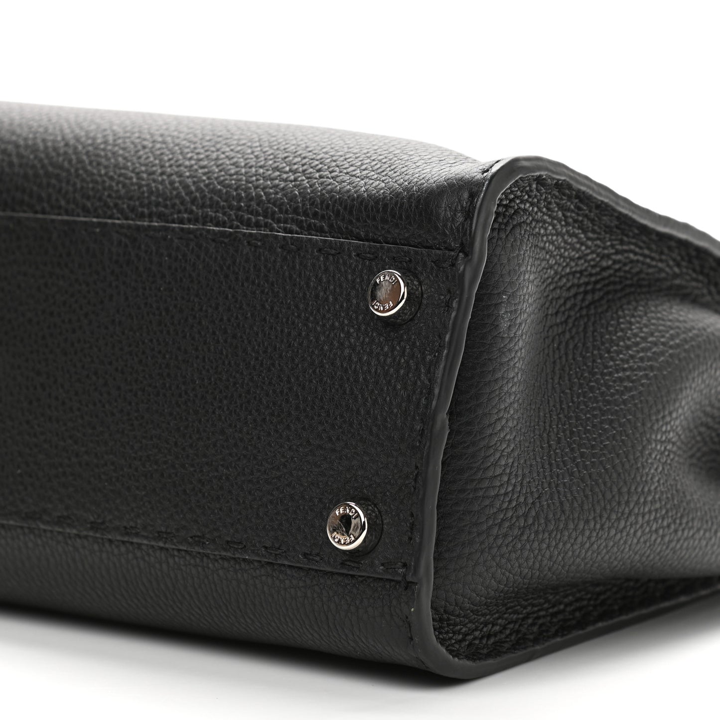Cuoio Romano Selleria Bi-Color Medium Peekaboo Iconic Satchel Black Mou