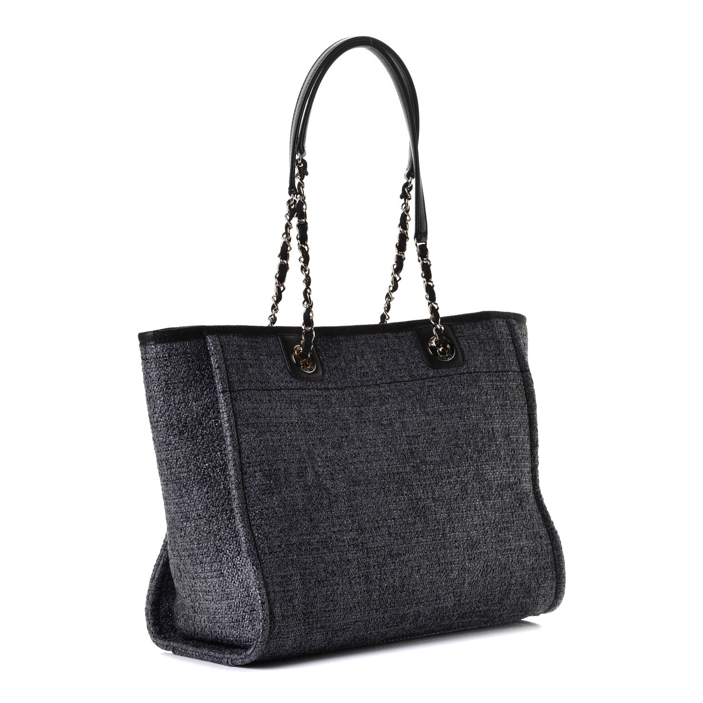 Lurex Boucle Small Deauville Tote Black