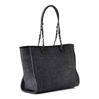Chanel Lurex Boucle Small Deauville Tote Black 2 of 5