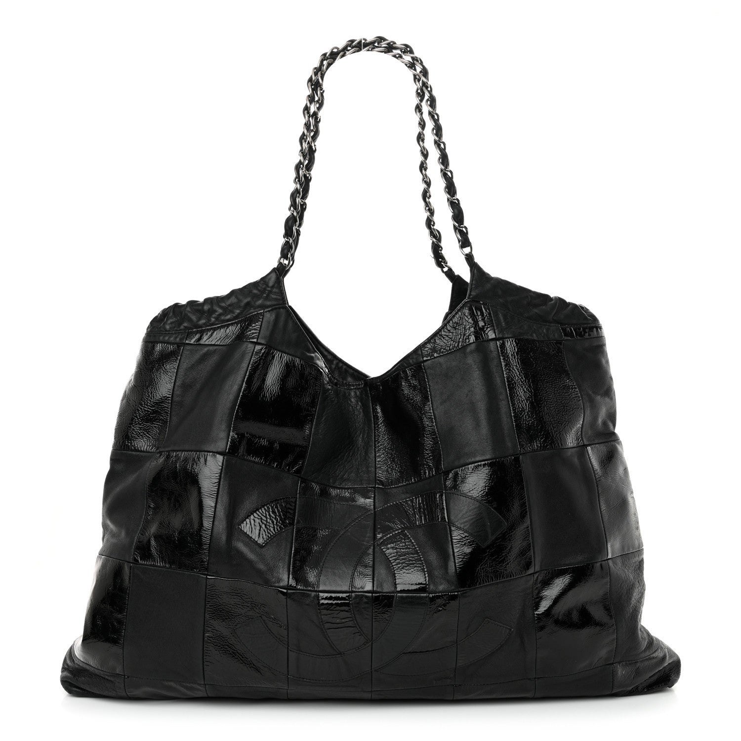 Chanel Patent Patchwork Brooklyn Tote Black 1 of 11