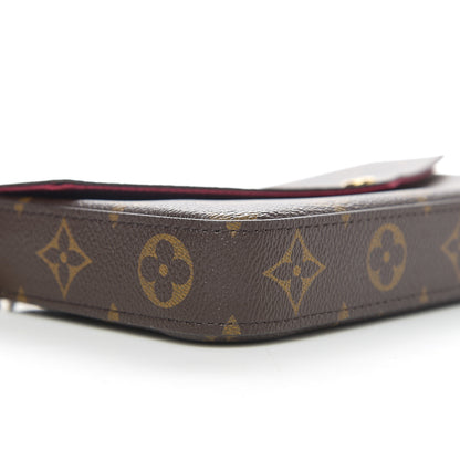 Louis Vuitton Monogram Pochette Felicie Chain Wallet Fuchsia 8 of 9