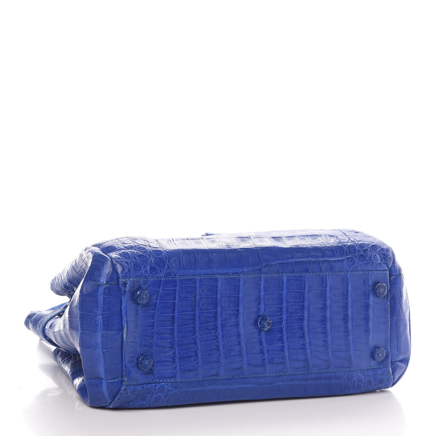 Crocodile Cristina Satchel Electric Blue