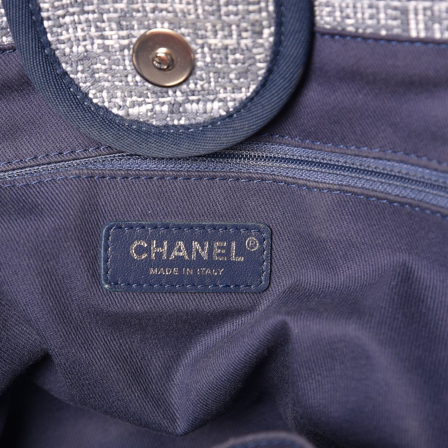 Canvas Large Deauville Tote Blue