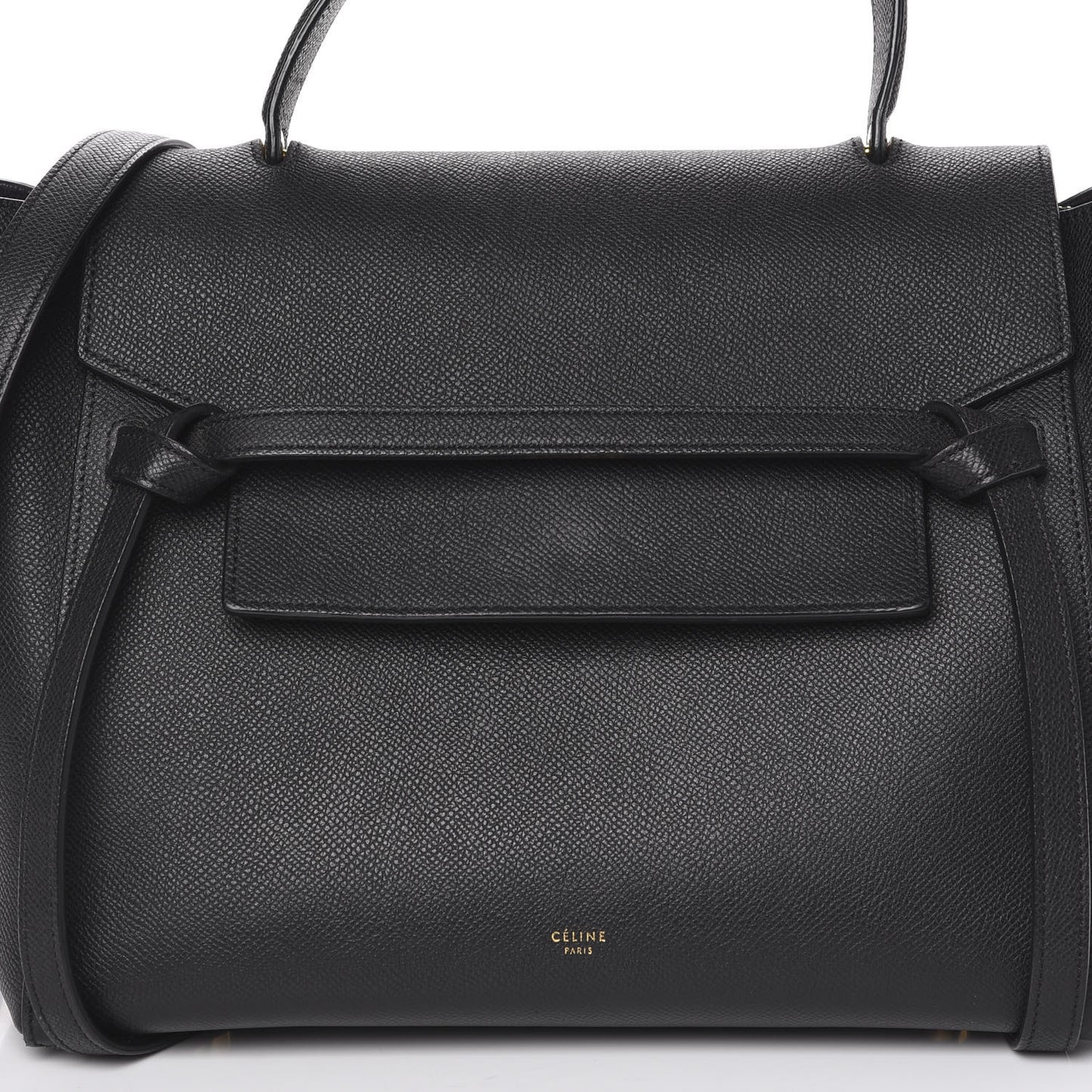 Baby Grained Calfskin Mini Belt Bag Black