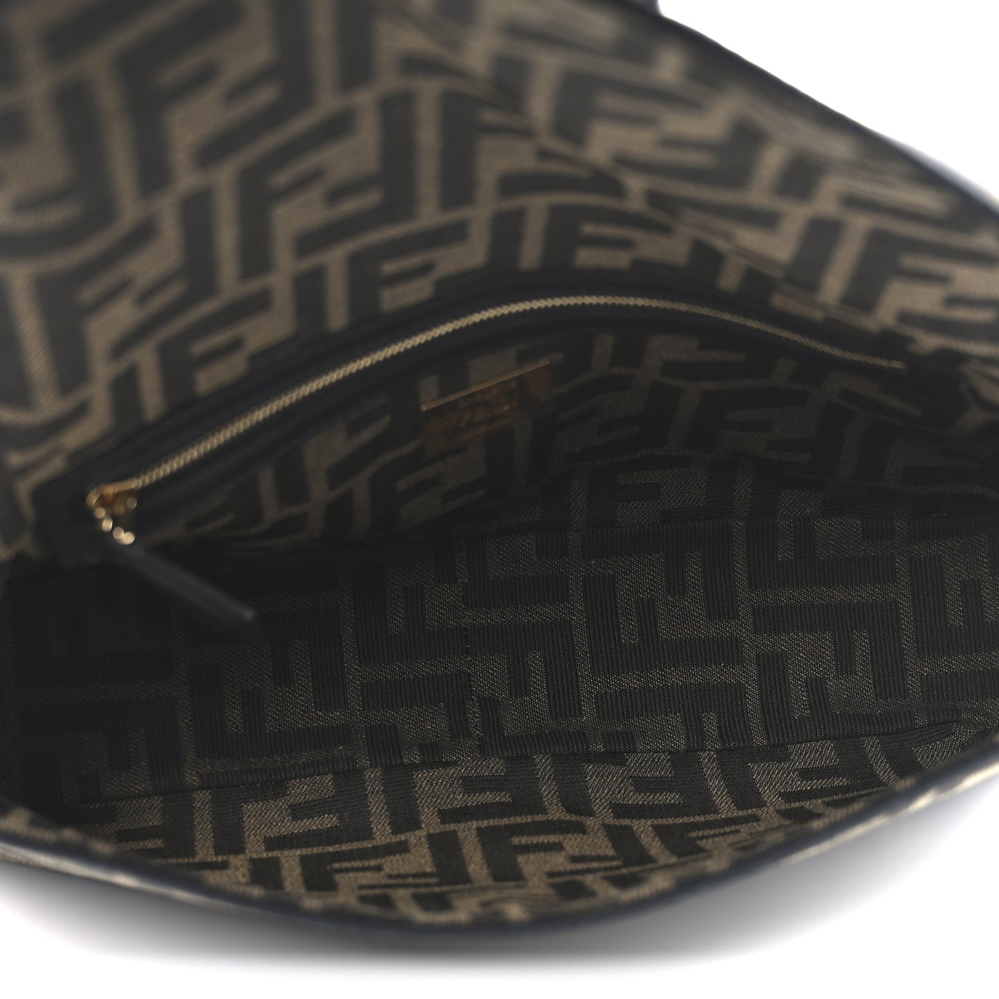 Fabric Jacquard FF 1974 Medium Baguette Tobacco Moro Black