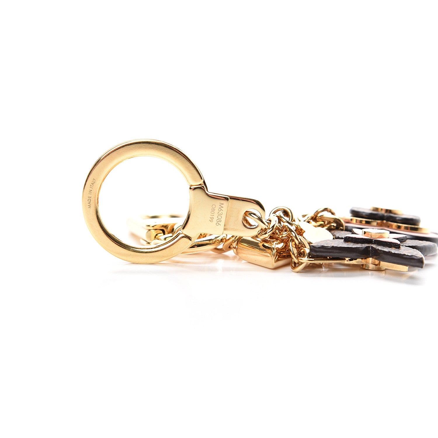 Louis Vuitton Brass Monogram Blooming Flowers Bag Charm Key Holder Rose Ballerine 5 of 5