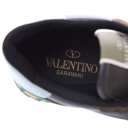 Valentino Garavani Nappa Fabric Suede Camouflage Mens Rockrunner Sneakers 41 Green Multicolor 7 of 7