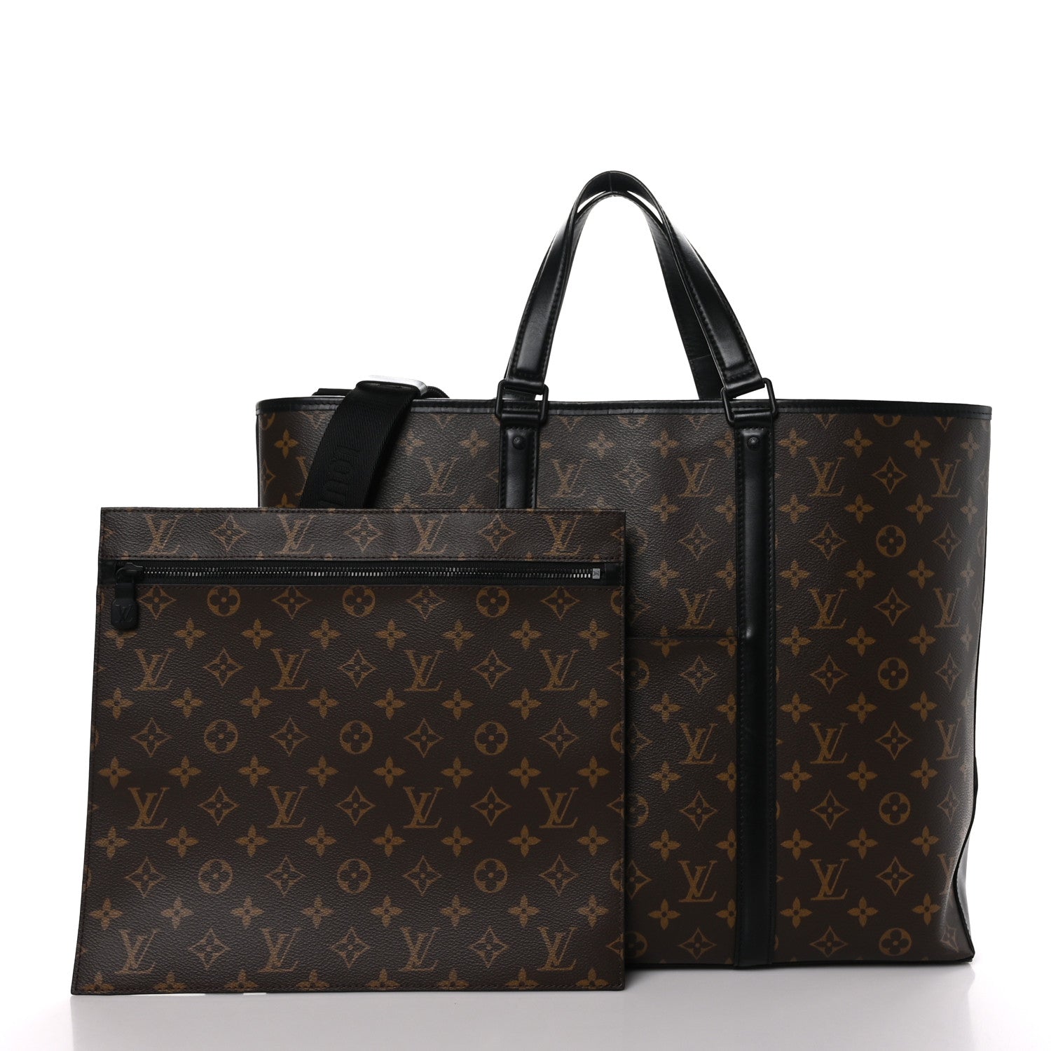 Louis Vuitton Monogram Macassar Weekend Tote GM 3 of 9