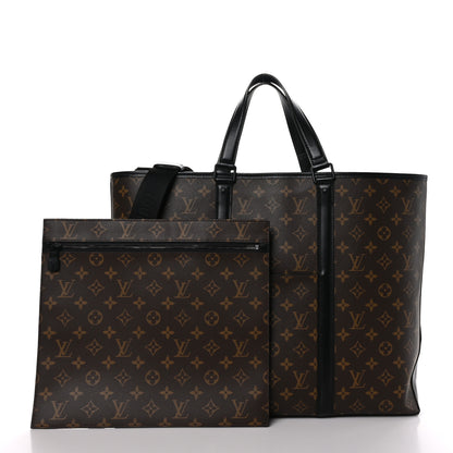 Louis Vuitton Monogram Macassar Weekend Tote GM 3 of 9